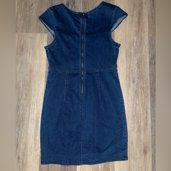 Free People Lia Denim Mini Jean Dress. Size S - Picture 6 of 8